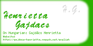 henrietta gajdacs business card